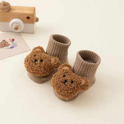 Autumn New Newborn Baby Bear Cotton Socks Anti-Slip Breathable Soft Infant Kid Floor Stocking Girls Boys Children Toddler Socken