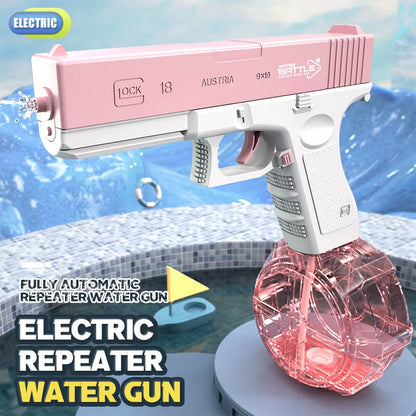 Electric Water Gun Toy Glock Pistol Shooting Playing Water Beach Toy Summer Adult Kid Child Outdoor Pool Spray Watergun Boy Girl