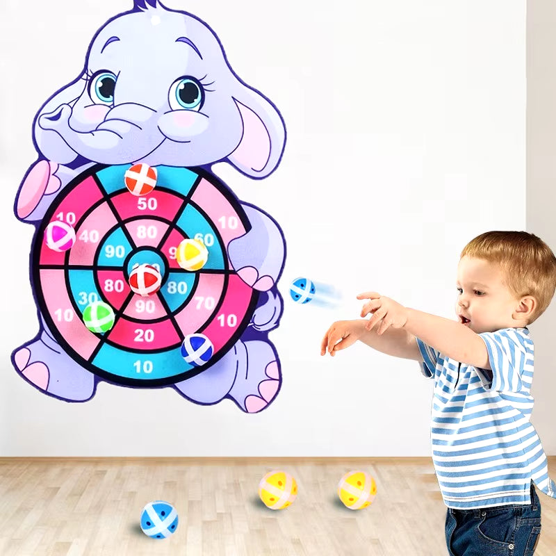 Educational Toy - Cartoon Animal Dart Board Sticky Ball - Perfect Christmas Gift for Kids Christmas, Thanksgiving Gift