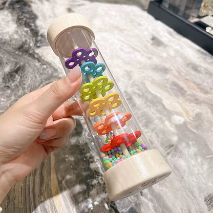 Immersive Rain Sound Effect Stick Rhythm Shaker Rain Stick Wood Plastic Tube Kids Early Education Musical Toy Colorful Rainmaker