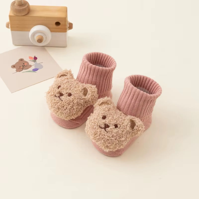 Autumn New Newborn Baby Bear Cotton Socks Anti-Slip Breathable Soft Infant Kid Floor Stocking Girls Boys Children Toddler Socken