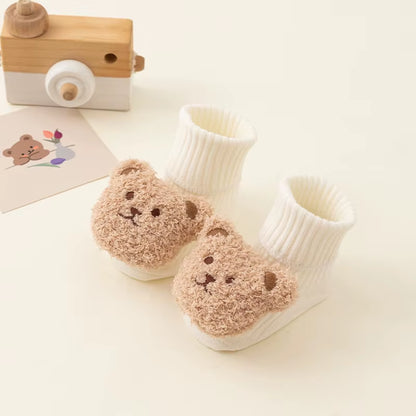 Autumn New Newborn Baby Bear Cotton Socks Anti-Slip Breathable Soft Infant Kid Floor Stocking Girls Boys Children Toddler Socken