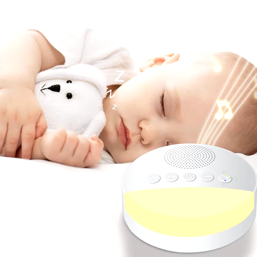 Baby White Noise Machine Kids Sleep Sound Player Night Light Timer Noise Player Rechargeable Timed Shutdown USB Sleep Machine