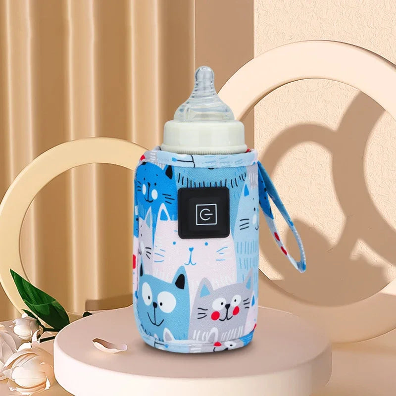 USB Milk Water Warmer Travel Stroller Insulated Bag Baby Nursing Bottle Heater Newborn Infant Portable Bottle Feeding Warmers