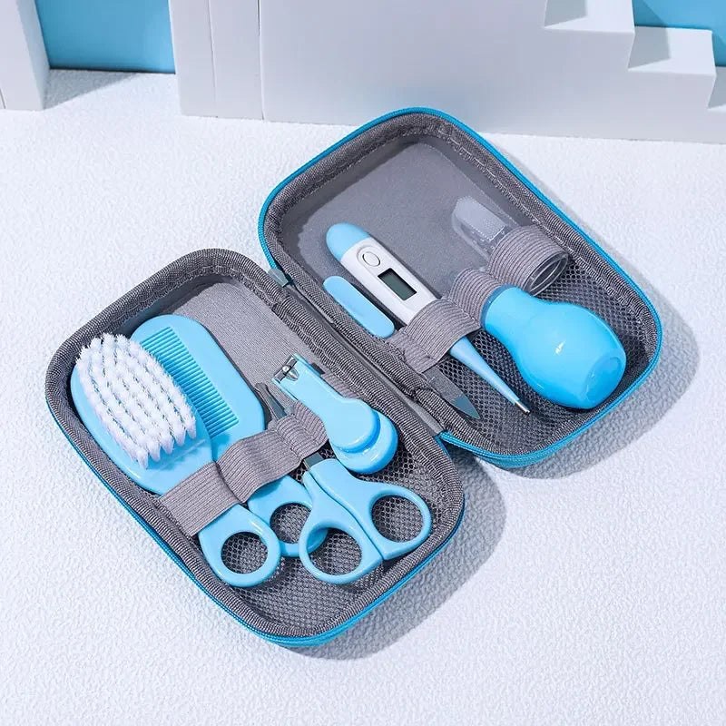 6/8Pcs/Set Newborn Baby Kids Nail Hair Health Care Thermometer Grooming Brush Kit Care Baby Essentials Newborn Material Safety