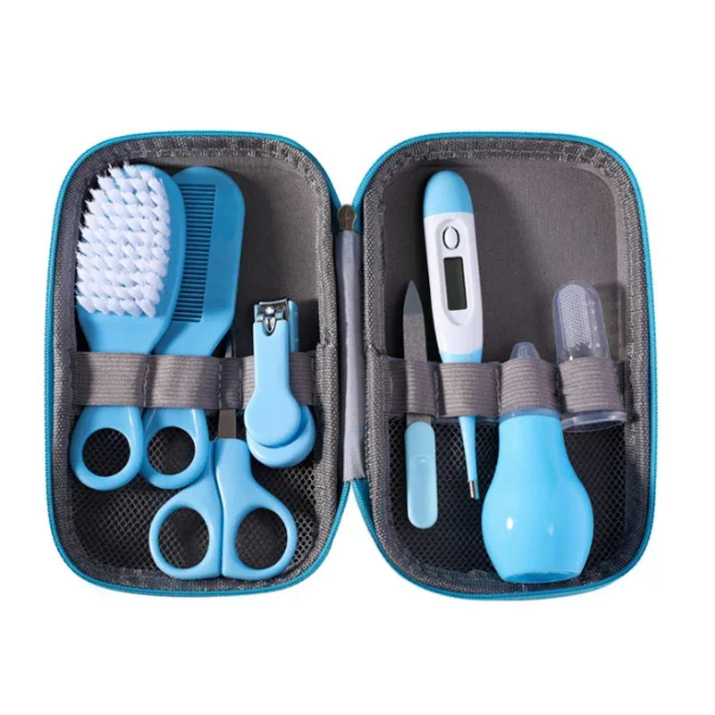 6/8Pcs/Set Newborn Baby Kids Nail Hair Health Care Thermometer Grooming Brush Kit Care Baby Essentials Newborn Material Safety