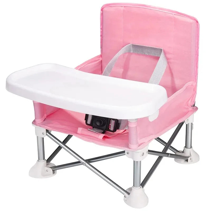 Baby Furniture Supplies Booster Seat Dining Chair Portable Travel Folding Kids with Feeding Chair Outdoor Beach Seat