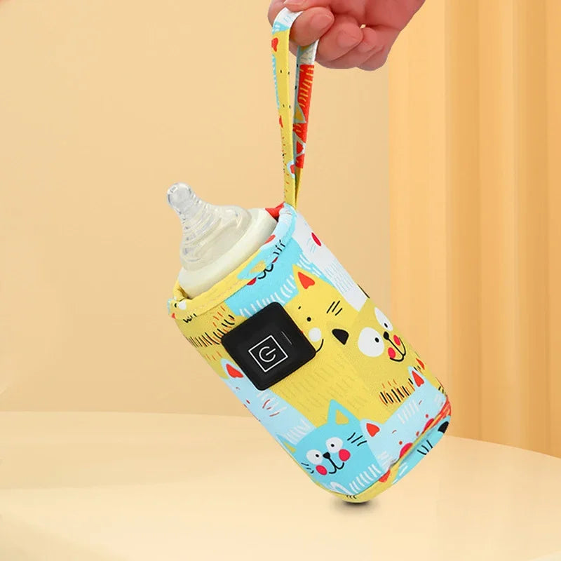 USB Milk Water Warmer Travel Stroller Insulated Bag Baby Nursing Bottle Heater Newborn Infant Portable Bottle Feeding Warmers