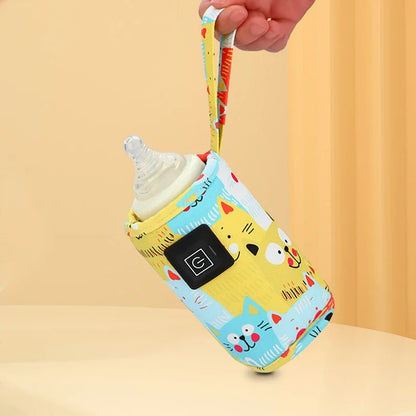 USB Milk Water Warmer Travel Stroller Insulated Bag Baby Nursing Bottle Heater Newborn Infant Portable Bottle Feeding Warmers