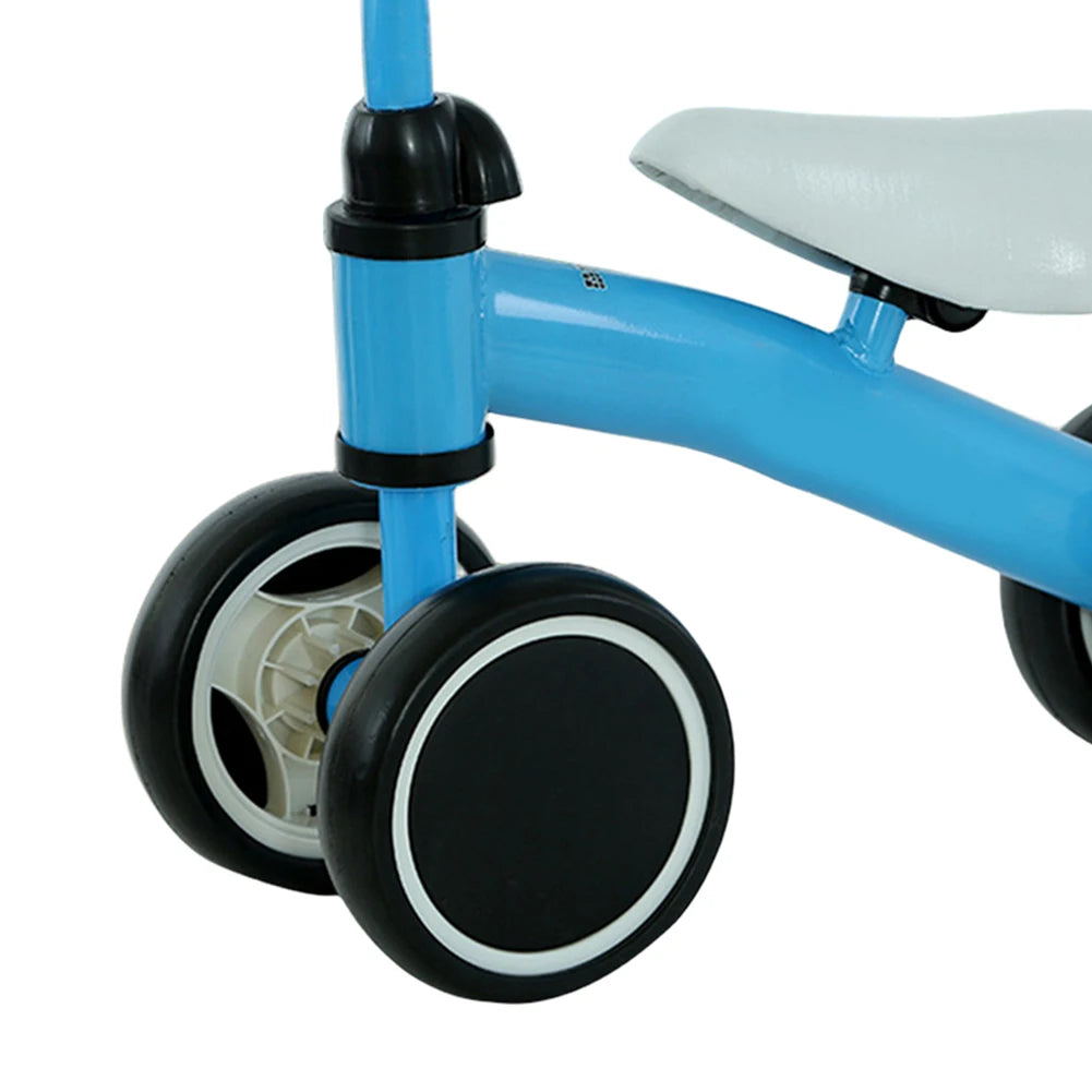 Baby Balance Bike Baby Walker Ergonomic Seat Toddler Bicycle Toy 4 Wheels Baby Learning Walker for First Birthday Gift