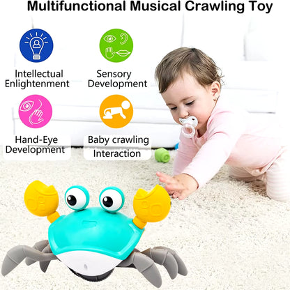 Kids Induction Escape Crab Crawling Toy Baby Electronic Pets Musical Toys Educational Toddler Moving Toy Christmas Gift